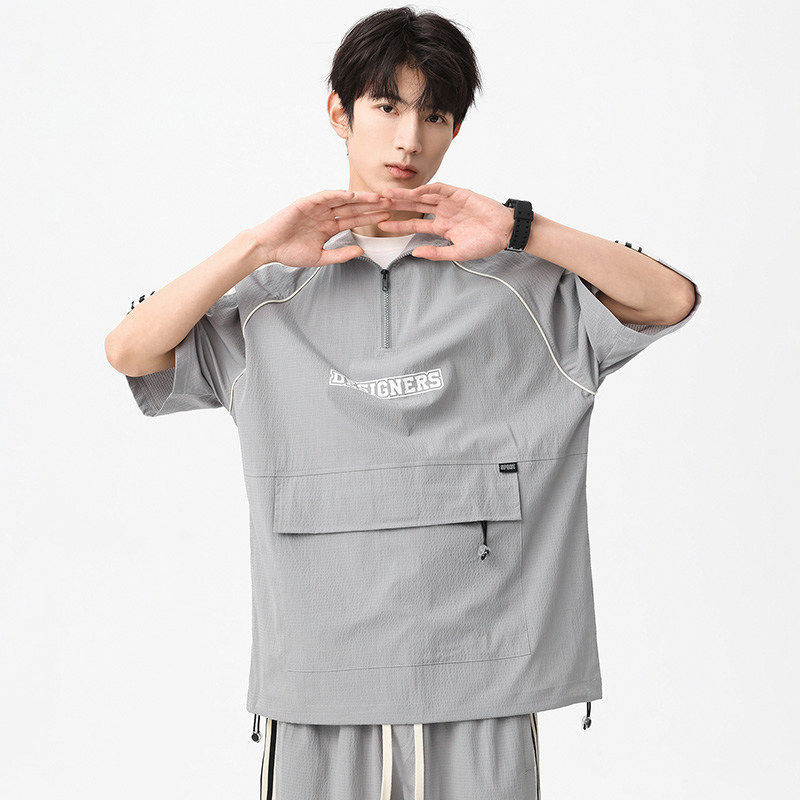 M-8XL大码胖男生时尚宽松五分裤休闲运动套装男TZ35077-P72控138,男装休闲套装,星座209