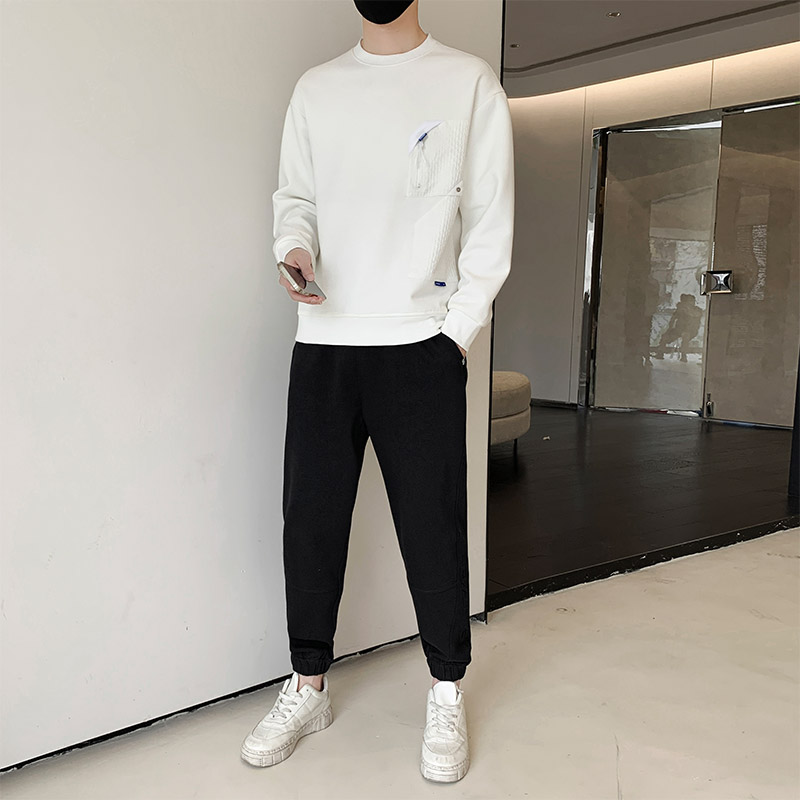 秋冬新款大码M-8XL胖子休闲宽松卫衣套装男TZ36275-P95-大码图片