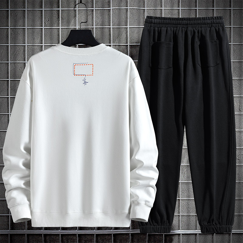 秋款大码M-8XL加肥加大胖子休闲卫衣套装男TZ36269-P95-大码,男装T恤,星座209