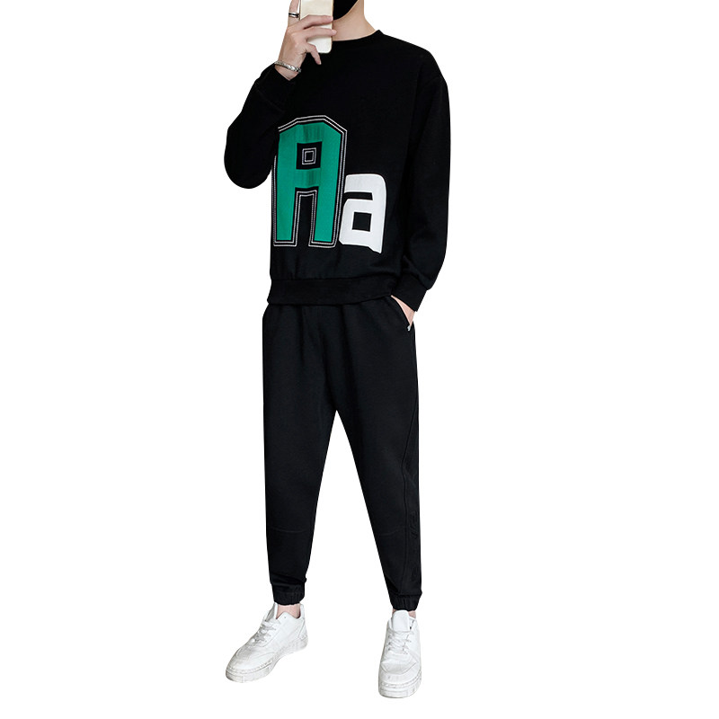 秋冬新款大码M-8XL胖子休闲宽松卫衣套装男TZ36250-P95-大码,男装休闲套装,星座209