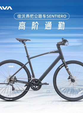 JAVA公路自行车铝合金18变速成人学生赛车燕把油压碟刹SENTIERO