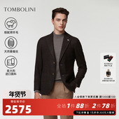 羊毛 进口面料毛呢西装 桑蚕丝 东博利尼秋冬休闲西服男士