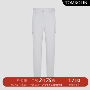 风休闲裤 男士 工装 轻奢含桑蚕丝直筒裤 东博利尼夏季 TOMBOLINI 新款