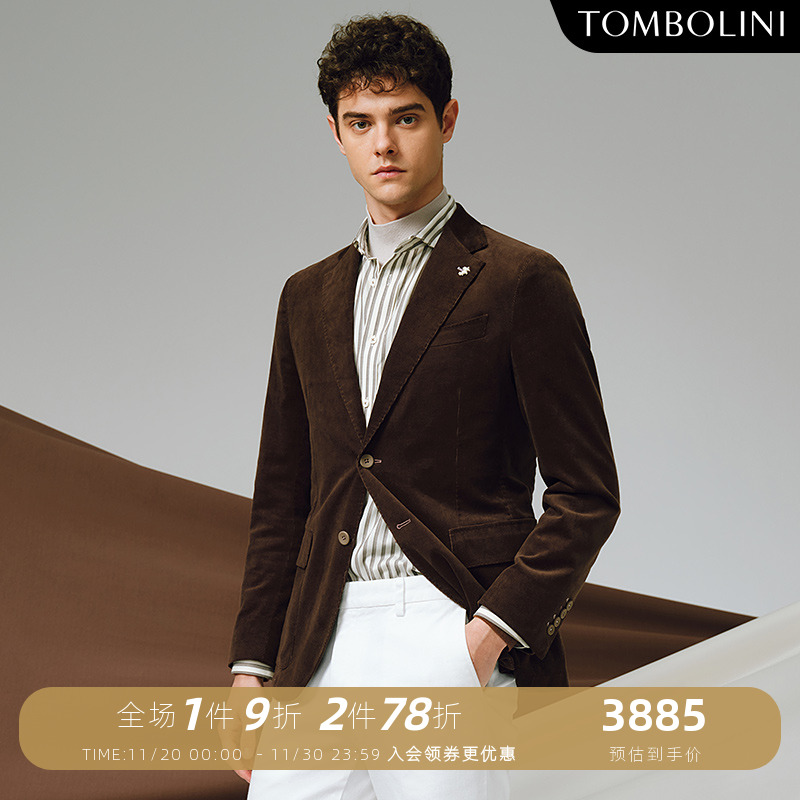 TOMBOLINI灯芯绒休闲西装