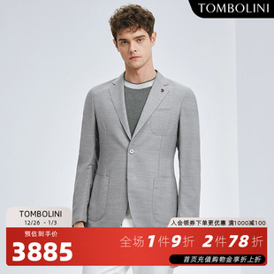 进口面料 零克重单西灰色舒适休闲西装 TOMBOLINI东博利尼秋季 新款