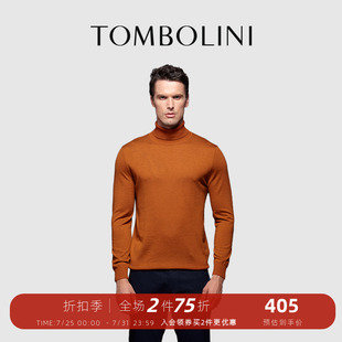 保暖高领内搭毛衣 100%羊毛 TOMBOLINI东博利尼打底衫 男针织衫