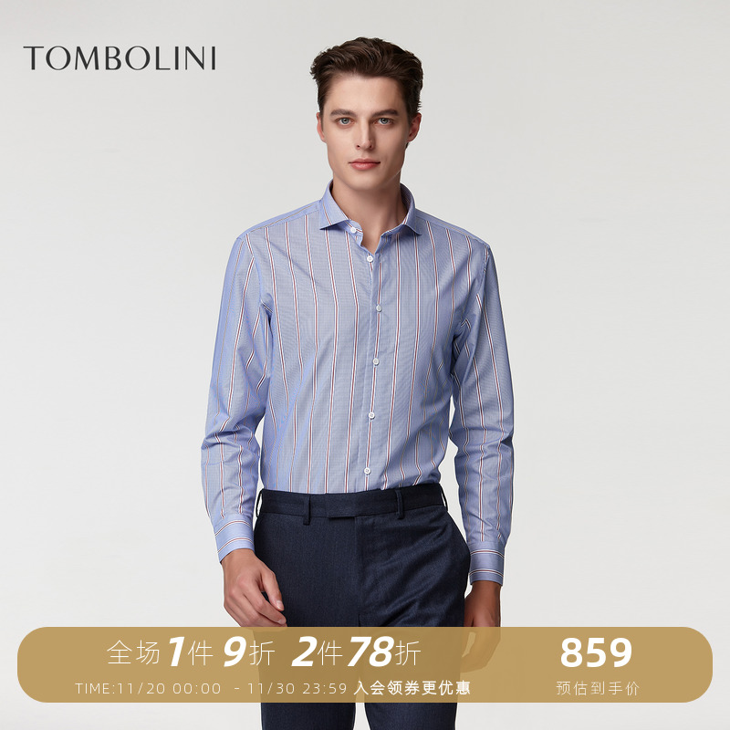 TOMBOLINI休闲衬衫温莎领长袖