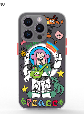 智卡奴magsafe磁吸壳适用苹果14pro手机壳iphone13卡通12mini保护套se白色11promax防摔xr玩具巴斯光年8p支架