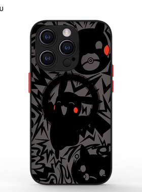 智卡奴 magsafe磁吸iphone12promax手机壳新款苹果15保护壳卡通14pro皮卡丘13迷你潮牌黑色11男款适用于xs套p