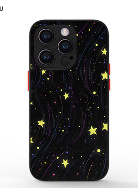 智卡奴 magsafe磁吸适用苹果17pro手机壳新款iphone16promax星空14plus全包防摔13mini创意高级感air黑色磨砂