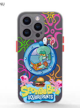 智卡奴 magsafe肤感手机壳适用于iphone14 promax 12mini章鱼哥13磨砂11苹果8创意se恶搞 8plus白色xsmax防摔