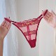 女t裤 新款 可调节型细带时尚 低腰性感蕾丝透明少女内裤 火辣丁字裤