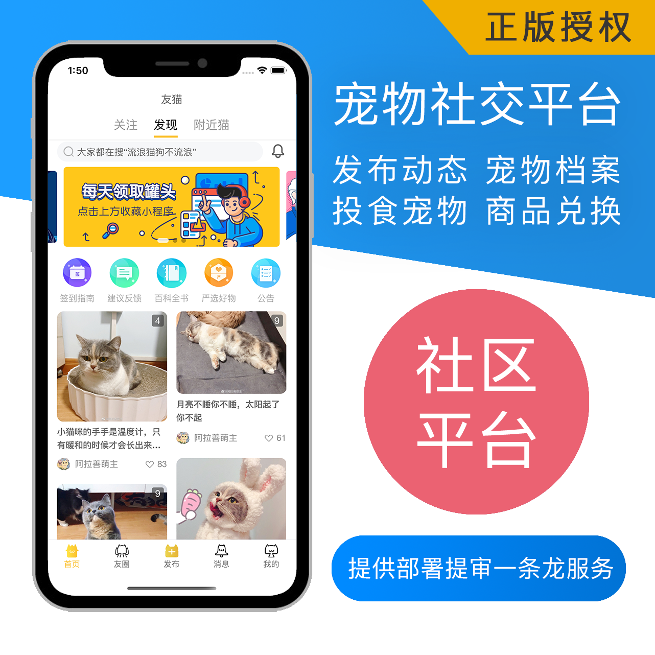 APP上架源码部署搭建宠物社交论坛小程序商城二次开发软件定制
