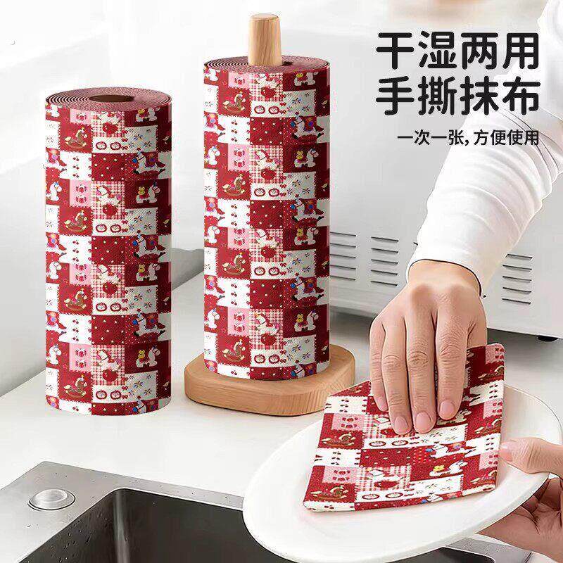 小马手撕周抛抹布厨房专用懒人加厚免洗吸水擦锅巾手撕洗碗布清洁