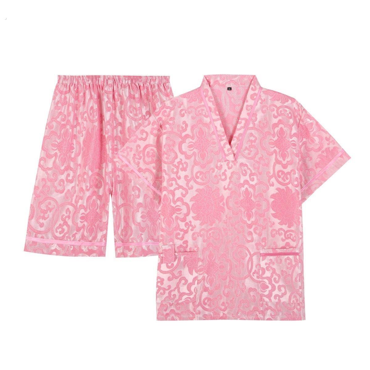 男女加大加肥宽松浴衣桑拿服浴服足疗按摩服汗蒸浴场足浴高档套装