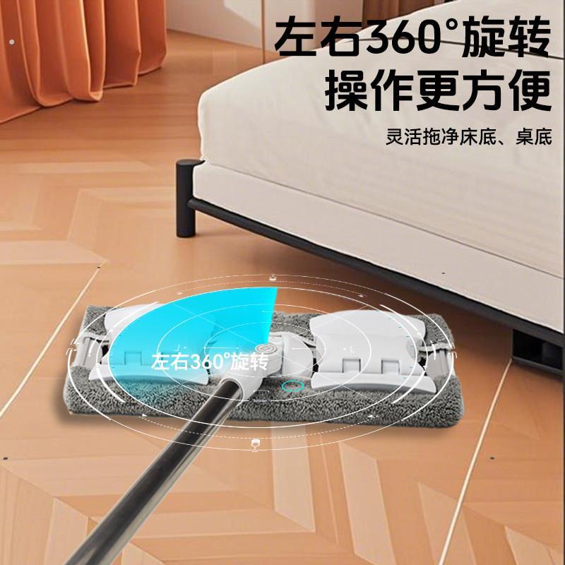 2025新款保洁专用夹布拖把加长款一拖净免手洗地板夹拖布干湿两用