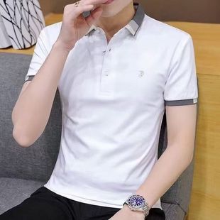 POLO衫 恤有带领子 新款 短袖 2025夏季 男装 纯色休闲夏季 男士 翻领半袖