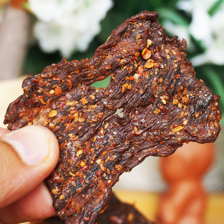 云南德宏特产李坤小锤干巴碳烤手捶涮涮辣牛肉干29gx2傣家黄牛肉