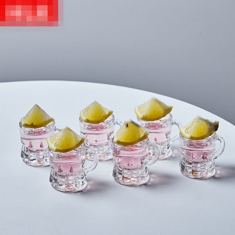 啤酒杯高颜值玻璃烧酒杯迷你酒杯果酒杯家用白酒杯烈酒一口杯酒杯