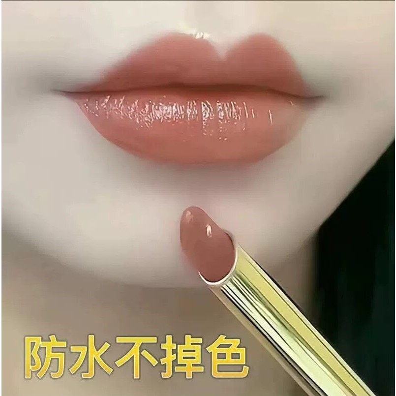 口红不掉色不沾杯大牌官方正品防水持久不脱色女唇釉豆沙色