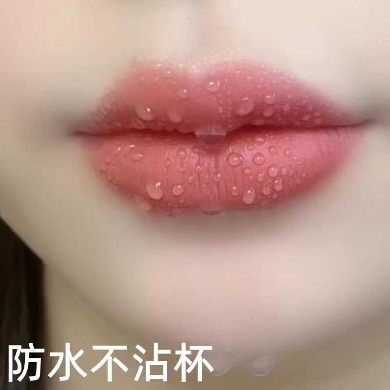同款不沾杯不掉色肉桂奶茶豆沙胡萝卜口红雨衣唇釉显白防水