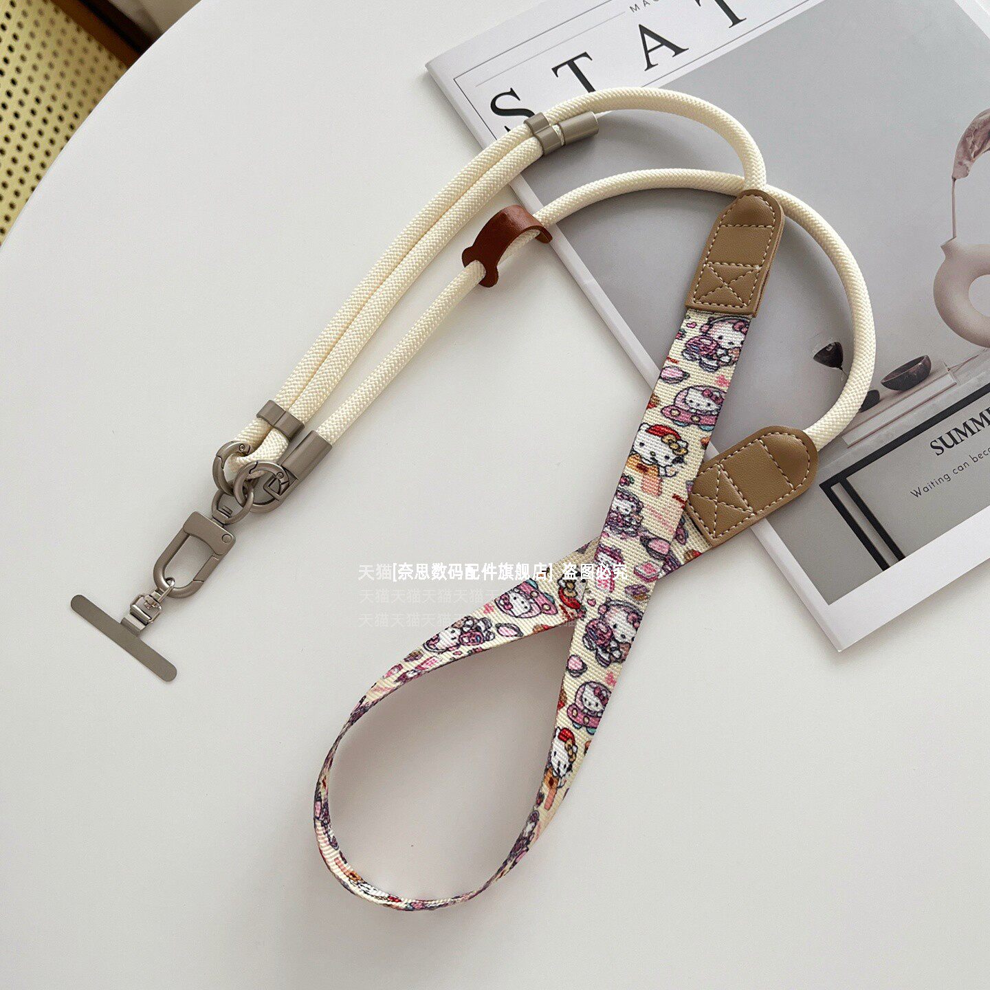 可爱宽肩带手机挂绳可调节挂件斜挎可背不勒脖长背绳原创户外女防盗绳卡通猫咪小熊日系好看相机斜背包垫片壳