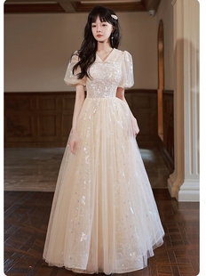 宴会大码晚礼服高端气质乐艺考胖mm200斤成人礼艺术生年会连衣裙