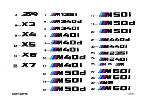宝马原厂X34567Z4黑色排量标BMW后备箱M运动3D车标纯黑色个性车标
