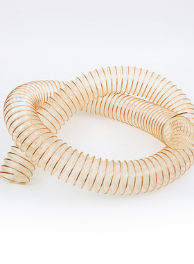 PU聚氨酯风管钢丝吸尘管软管工业吸尘木工木屑雕刻机伸缩风管10米