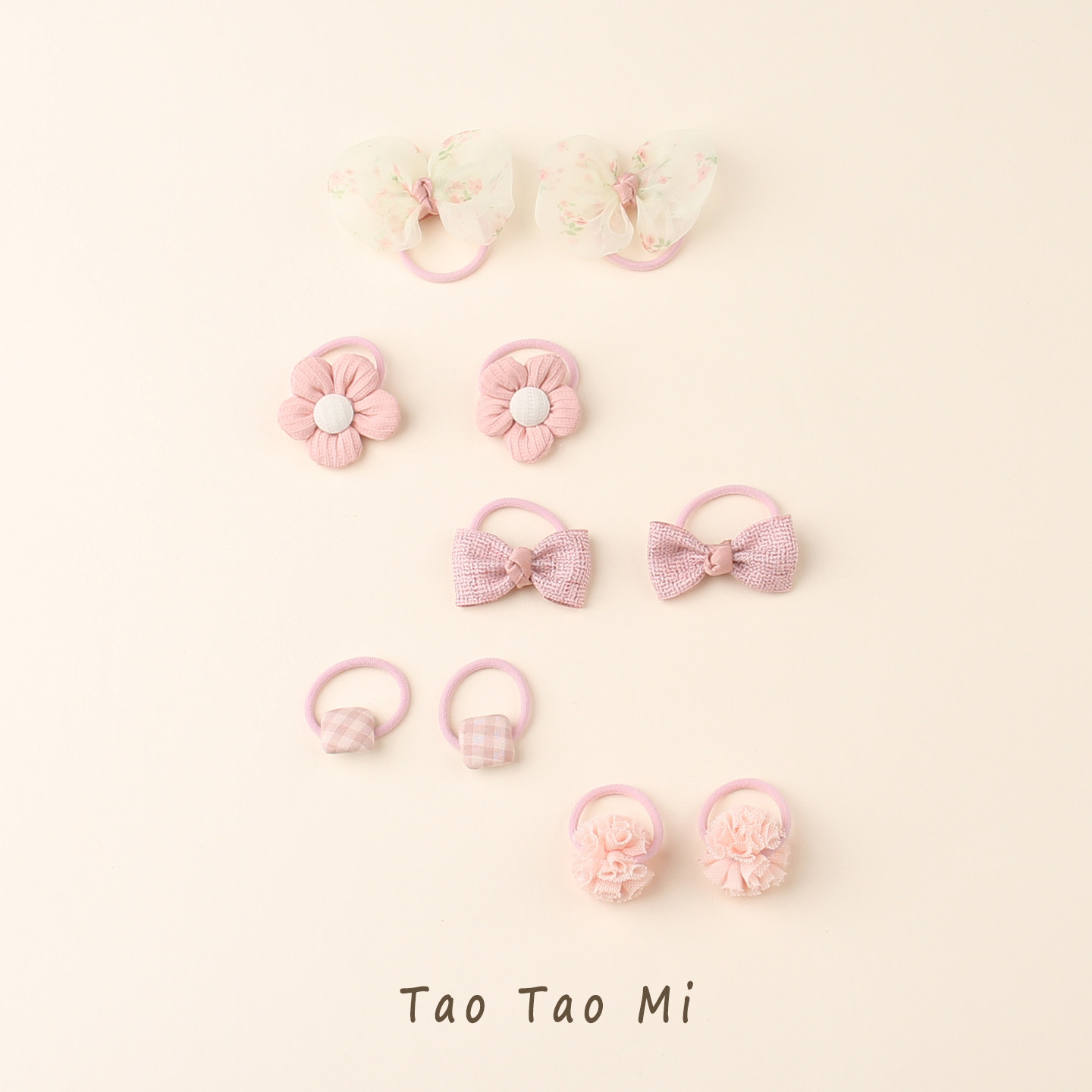 宝宝扎头发皮筋不伤发蝴蝶结女童发绳可爱布艺花朵婴儿发圈橡皮筋