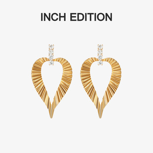 INCH 耳钉 EDITION内心独白爱心波浪纹耳环轻奢高级感小众新款