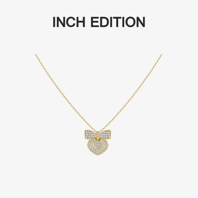 INCH EDITION爱心蝴蝶结项链女款轻奢小众高级锁骨链少女