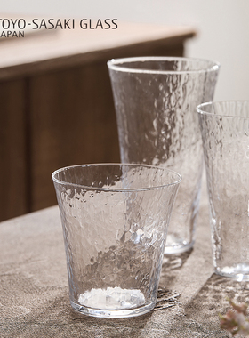 原装进口 东洋佐佐木 时光之约无铅玻璃杯质感锤纹时尚强化冷切口