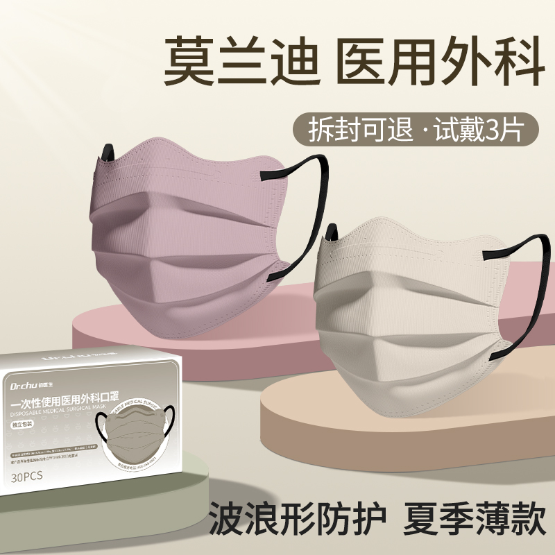 莫兰迪色医用外科防晒遮阳护眼角