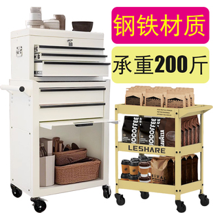 小推车收纳置物架 ins风工具移动化妆品零食书包健身房画材理发师