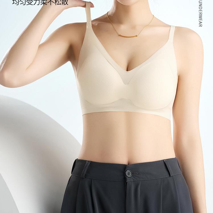 简约薄款无痕女士内衣透气性感吊带美背裹胸女生无钢圈文胸