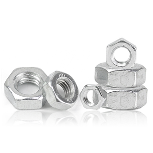六角螺母国标4.8级镀锌螺帽3M4M5M6M8M10M12M14M16M20M24批发包邮