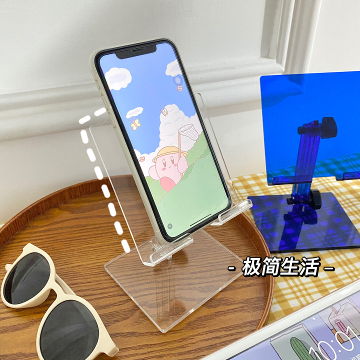 手机桌面支架ipad支架平板电脑pro透明2025新款折叠升降便携学习亚克力网红直播支撑架网课懒人拍摄固定床上