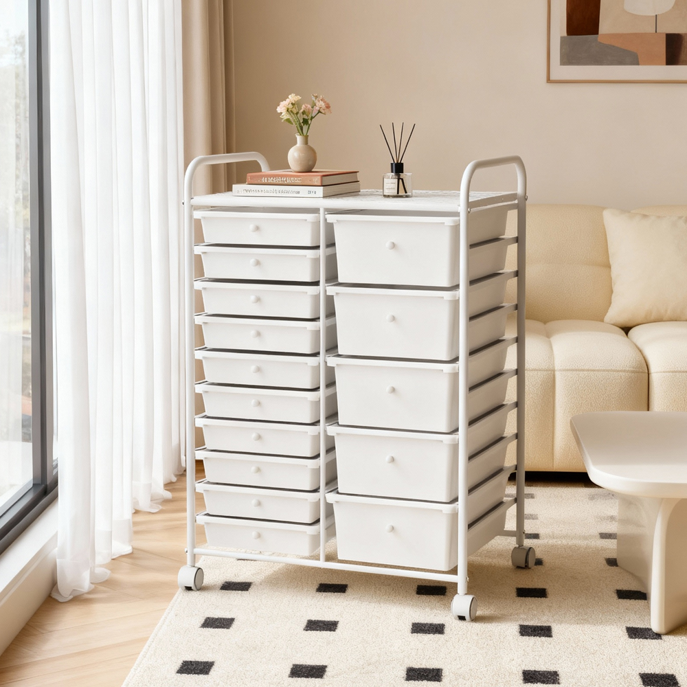 抽屉式收纳柜家用夹缝收纳储物柜多层可移动杂物零食收纳置物架子