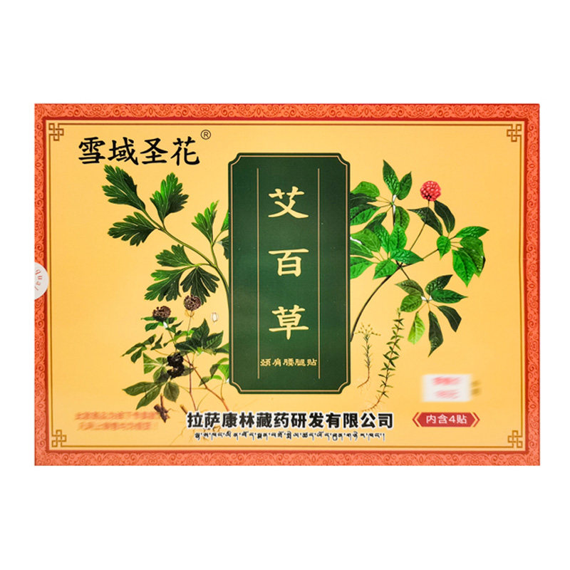 【药房同售】雪域圣花艾百草颈肩腰腿贴4贴/盒