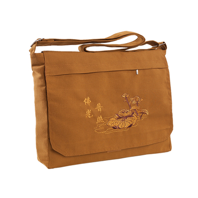 帆布居士烧香拜佛禅意风单肩包