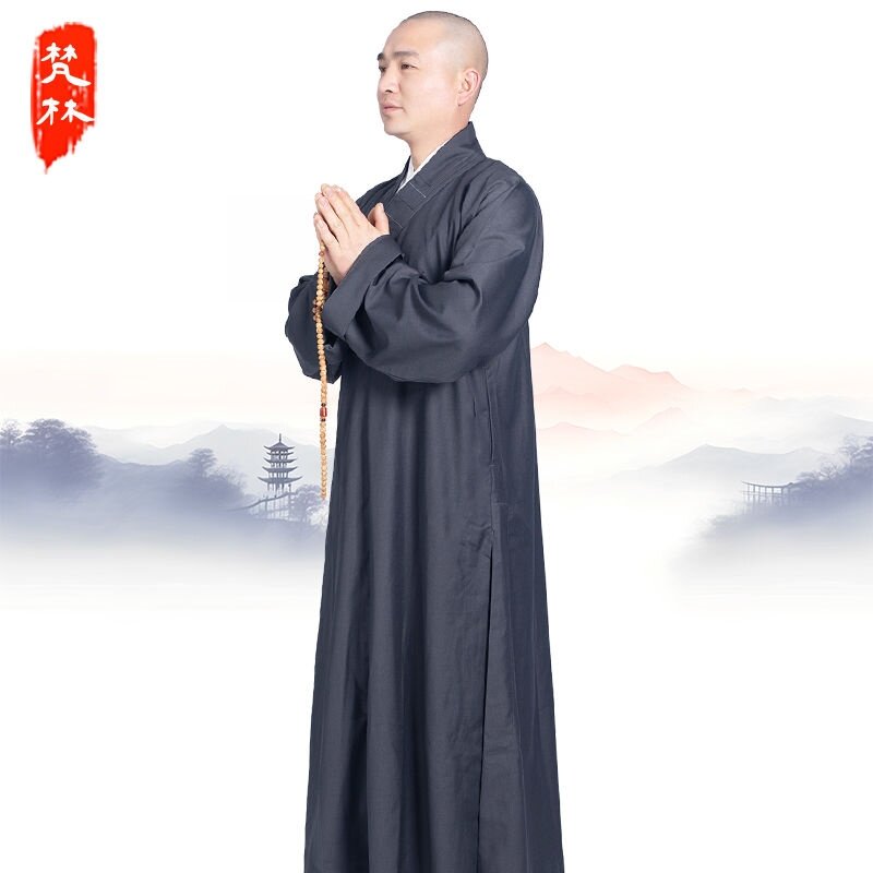 特价梵林春秋款僧服大褂短褂抗皱和尚衣服长褂长袍小褂套装僧衣男