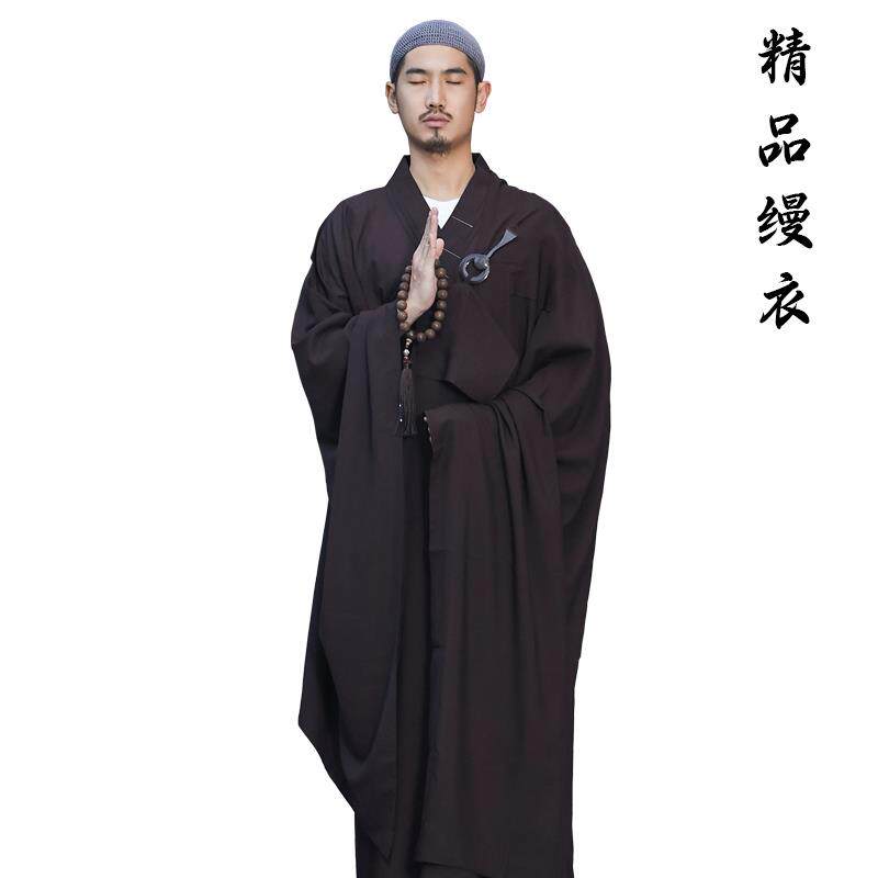 特卖弘通高端无静电不透明海青居士服男女多丽丝咖啡黑色僧服僧衣