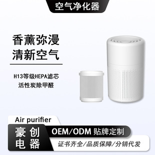 空气净化器除甲醛家用桌面小型室内去二手烟味吸猫毛负离子净化