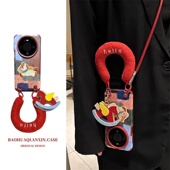 新款 马年mate40pro斜挎50可背挂绳苹果17可爱p80卡通 60新款 元 宝小马拼色格子适用华为mate80pro手机壳mate70