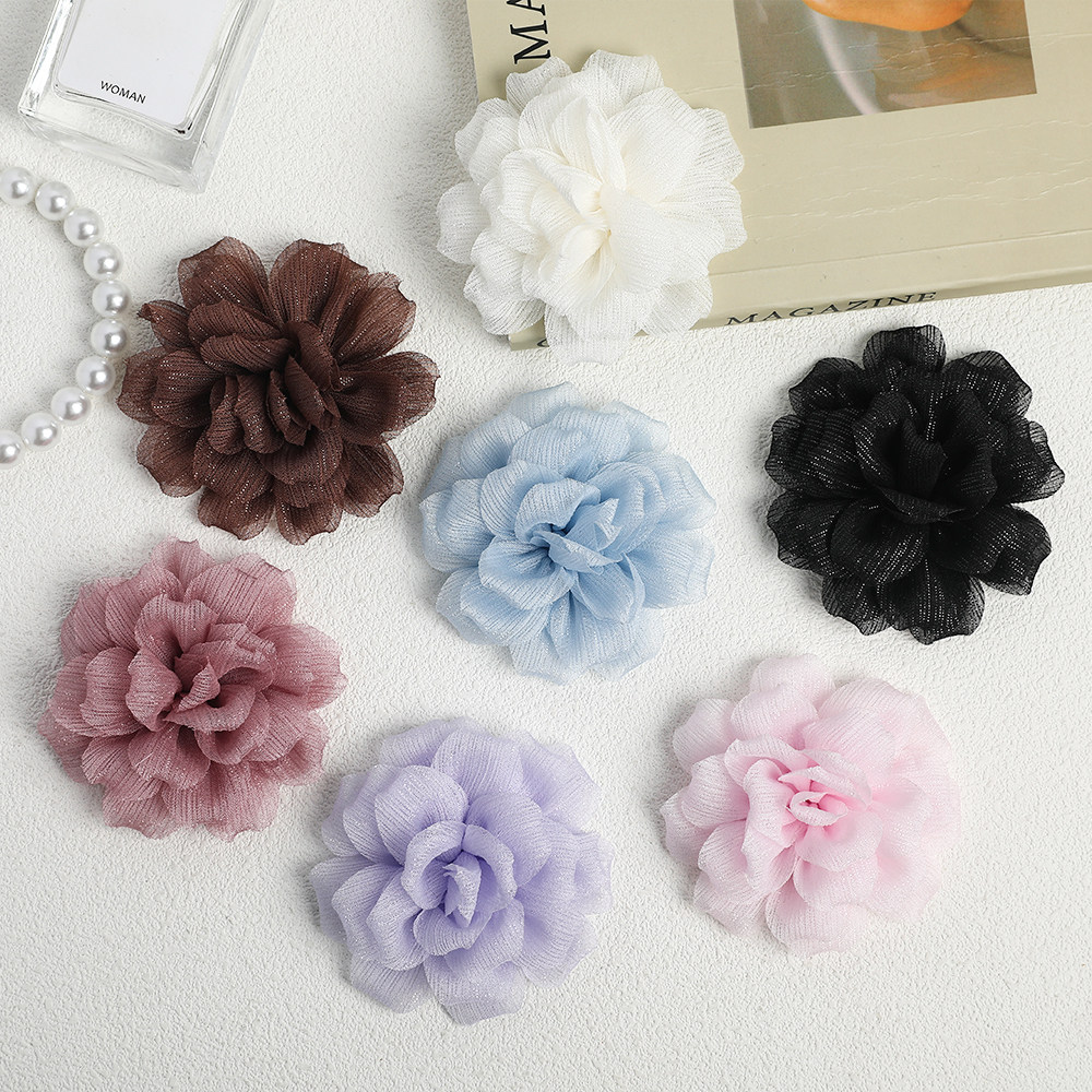 韩系仙气多层次立体玫瑰花朵  服饰发夹头饰材料 diy手工配件假花