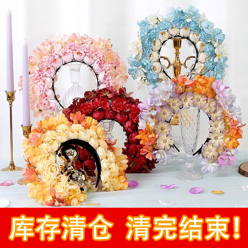 库存清仓  仿真花假花簪花材料包 绢花diy手作花环材料 拍摄道具