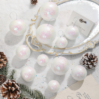 新款雪球彩球圣诞装饰品