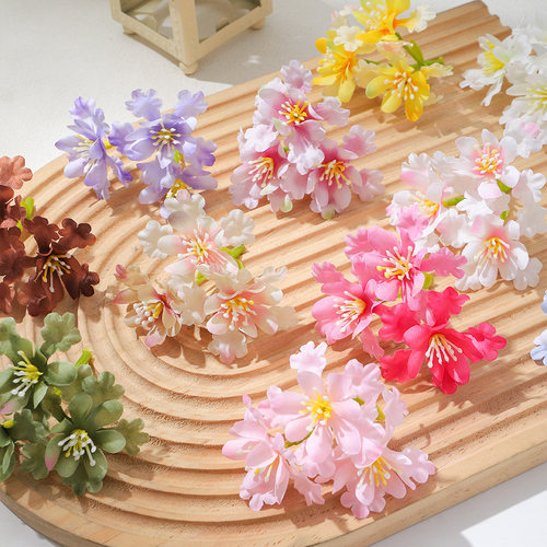 清新三叉兰花仿真花DIY材料