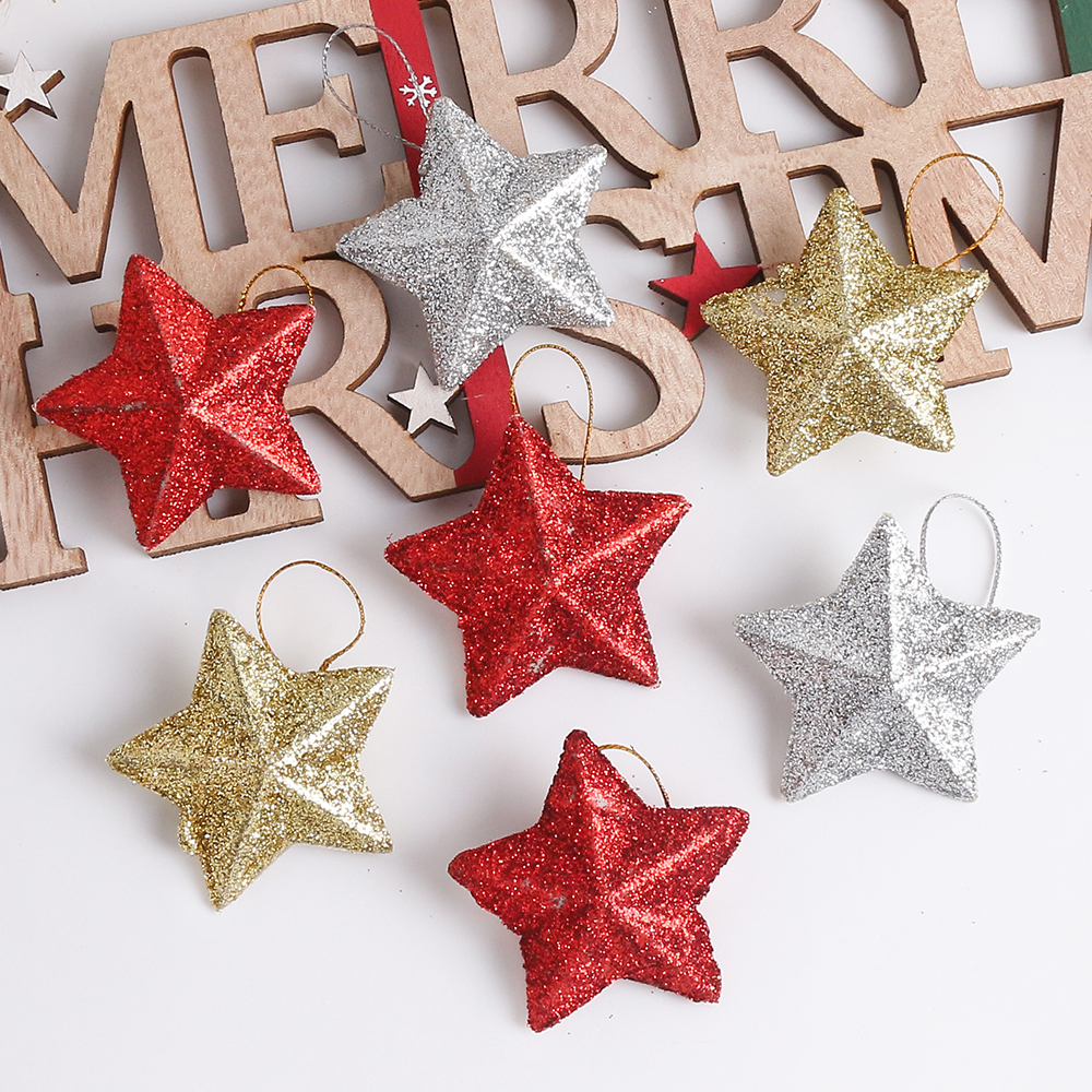 五角星圣诞布置装饰diy手作配件